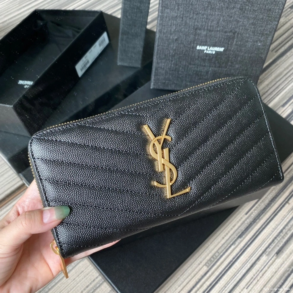 Tony Luxuries ZIPPY MONOGRAM YSL WALLET 0724